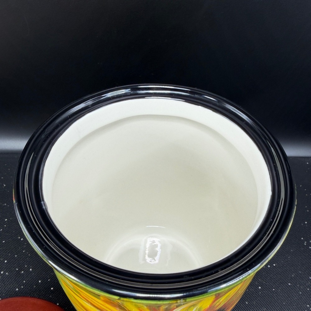 Certified International Sunflower Bee La Fleur Ceramic Canister Jar with Lid VTG - Picture 12 of 14